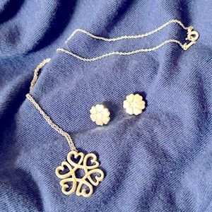 Tiffany- Sterling Silver Heart Necklace- w/Tiffany Heart Earrings